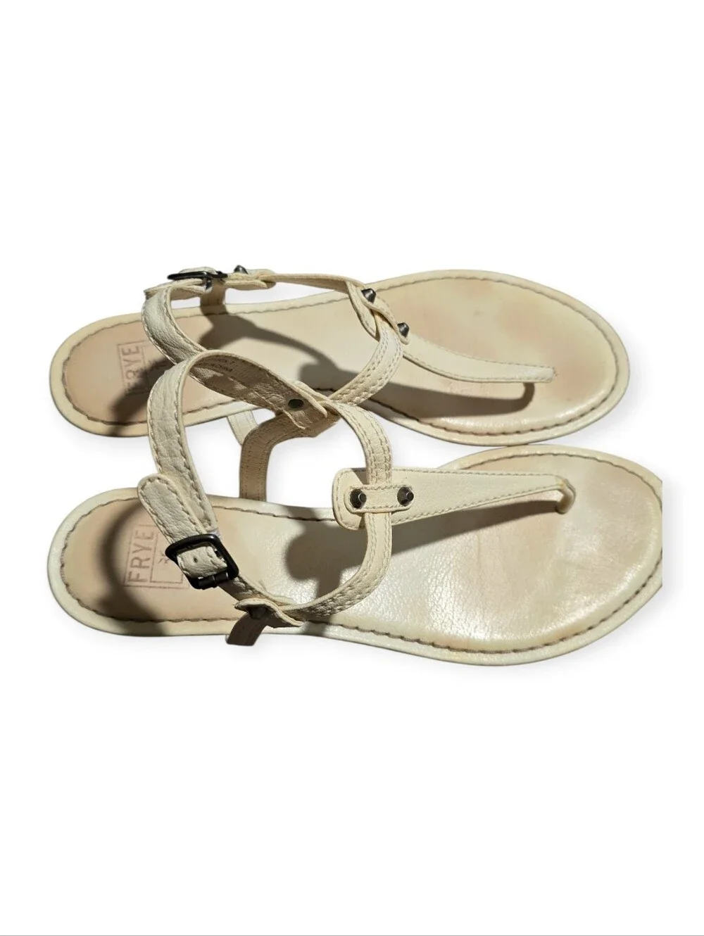 Frye Carson T-Strap Leather Sandals